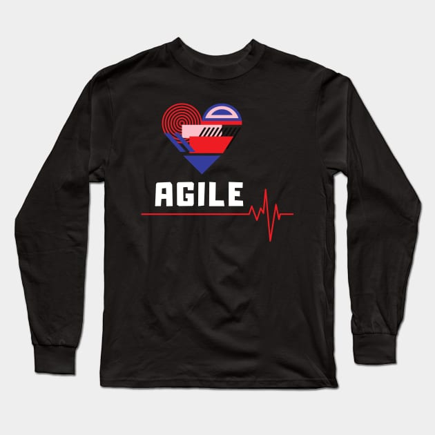 Agile Heart Long Sleeve T-Shirt by Salma Satya and Co.